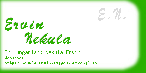 ervin nekula business card